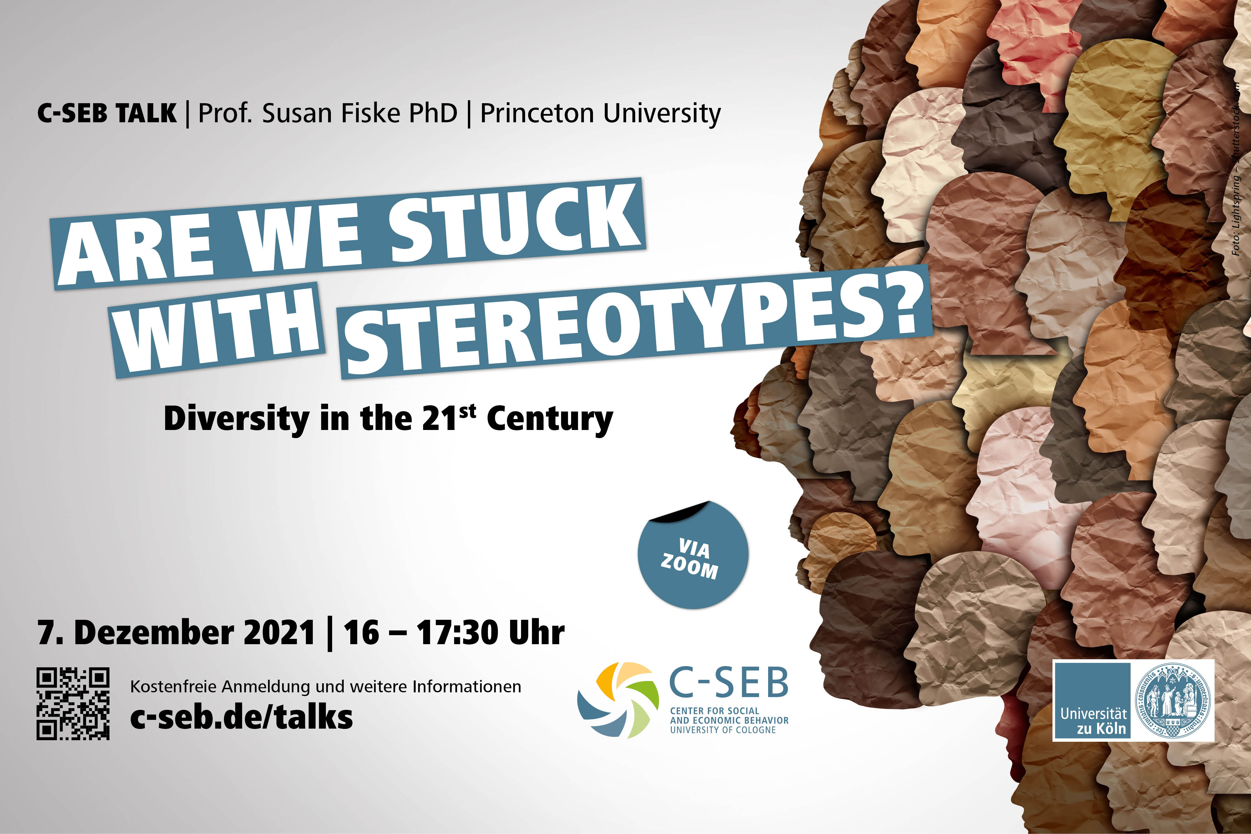 Poster for the C-SEB Talk by Susan Fiske on Dec 7, 2021.